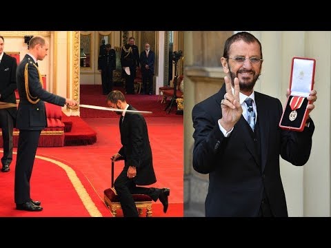 Leyenda de The Beatles, Ringo Starr, finalmente recibe título de Caballero 21 años después de Sir Paul McCartney (Video+Fotos)