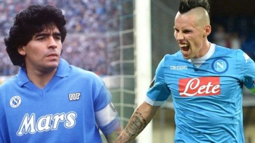 Hamsik supera el récord de Maradona y le envía su camiseta de regalo