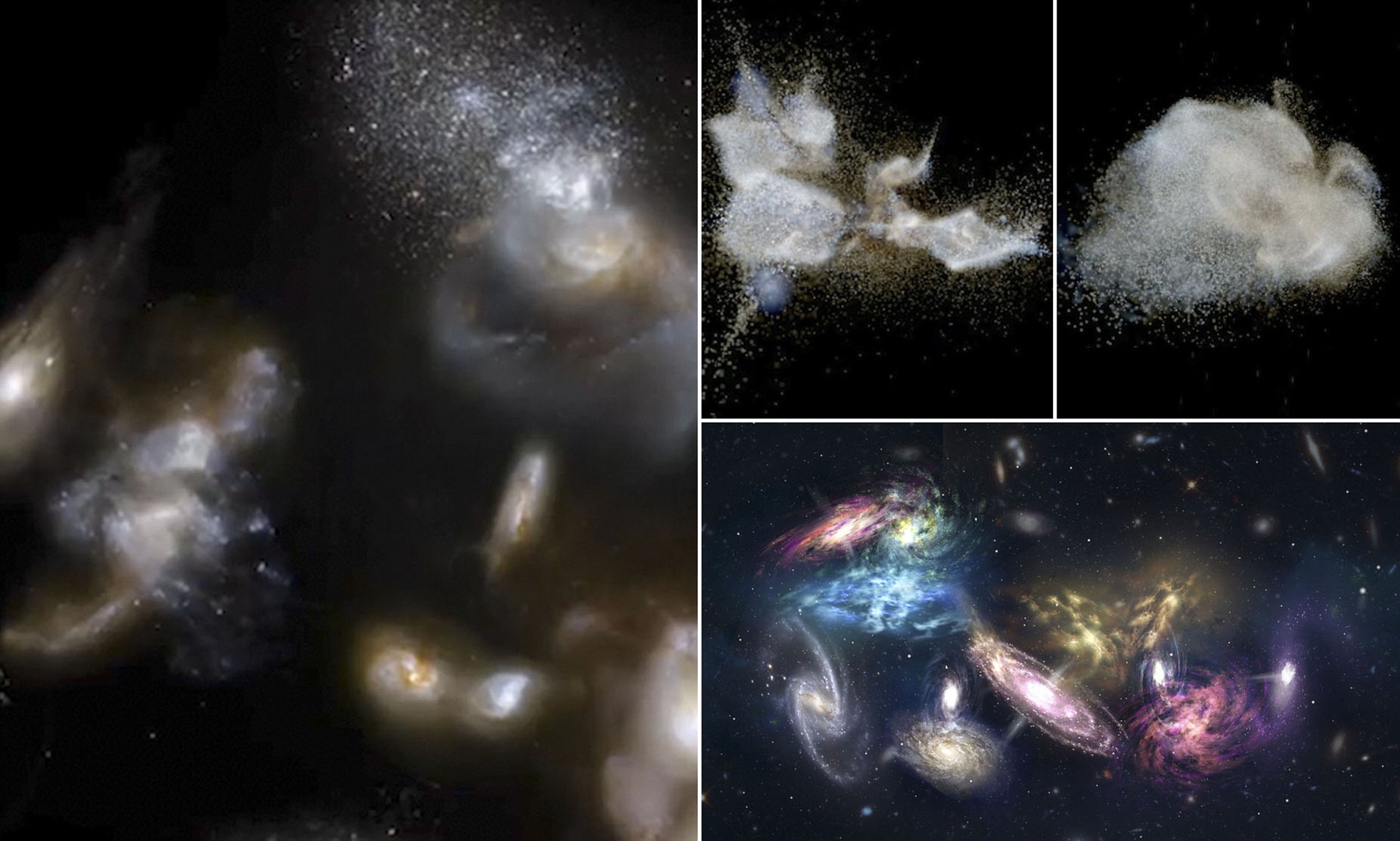 Astrónomos detectan colisión cósmica masiva 12.400 millones de años luz de distancia que puede haber creado una MEGA-GALAXIA