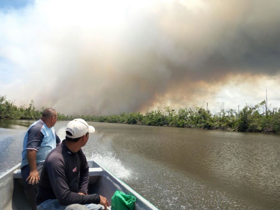 México envió helicóptero a Nicaragua para combatir incendio