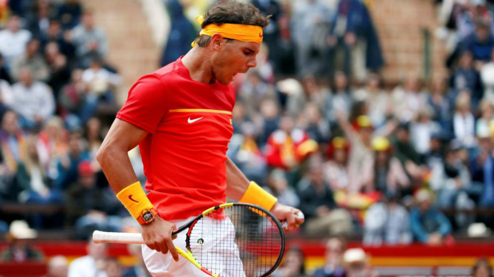 Rafael Nadal regresó con triunfo e iguala la serie para España en la Copa Davis