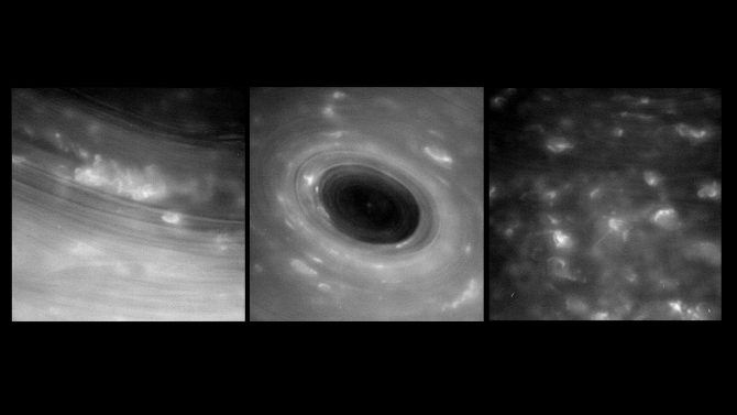 NASA publica imágenes de hélices en anillo de Saturno