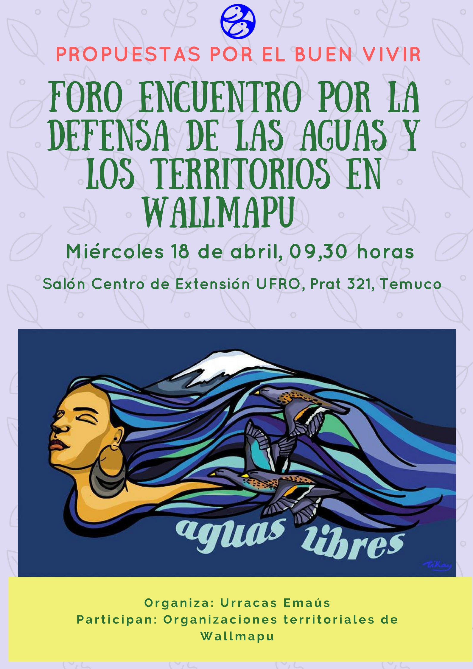 Temuco: Invitan a foro por la defensa de las aguas y los territorios en el Wallmapu