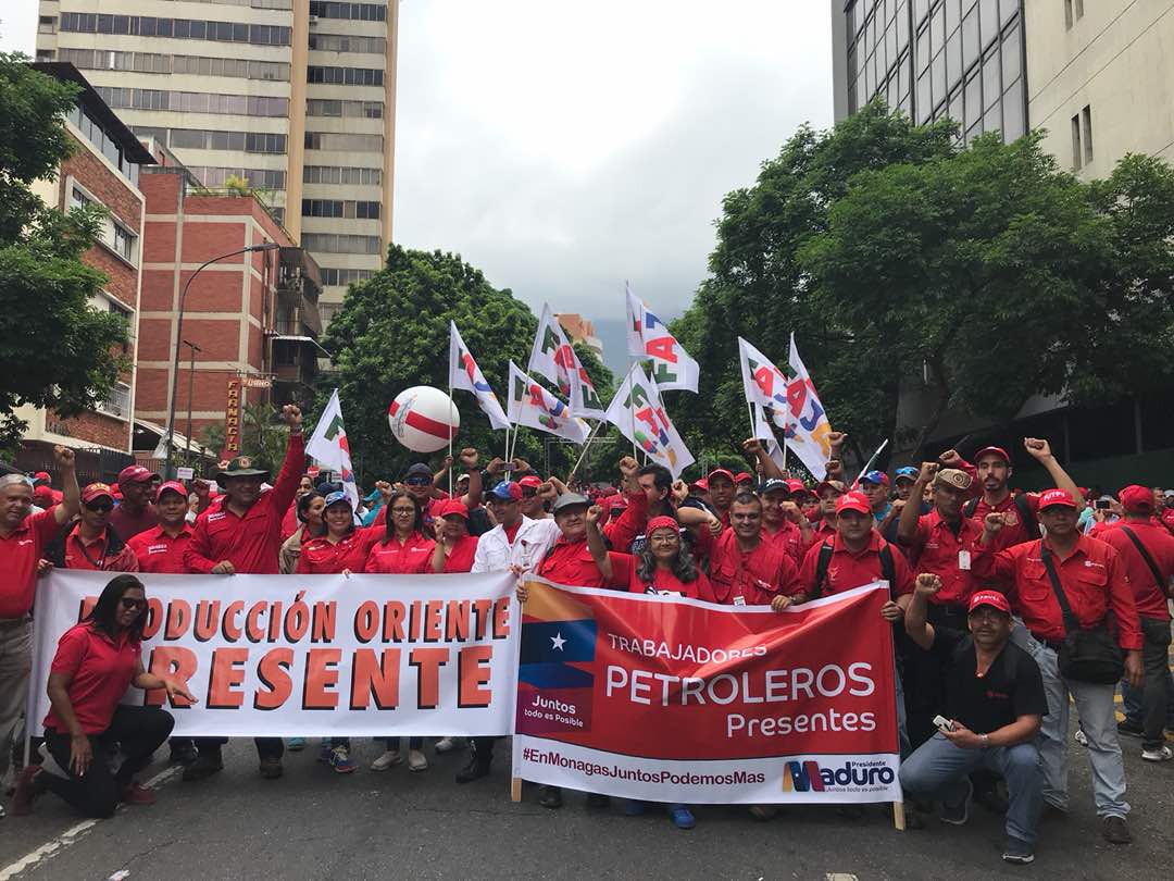 Movilización del Día del Trabajador en Venezuela entre alegría y entusiasmo