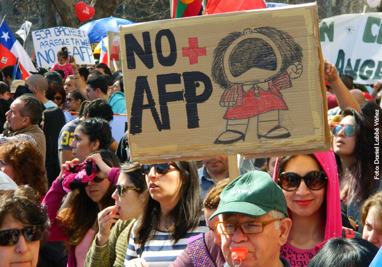 Coordinadora NO + AFP entregó su apoyo a movilizaciones feministas en todo Chile