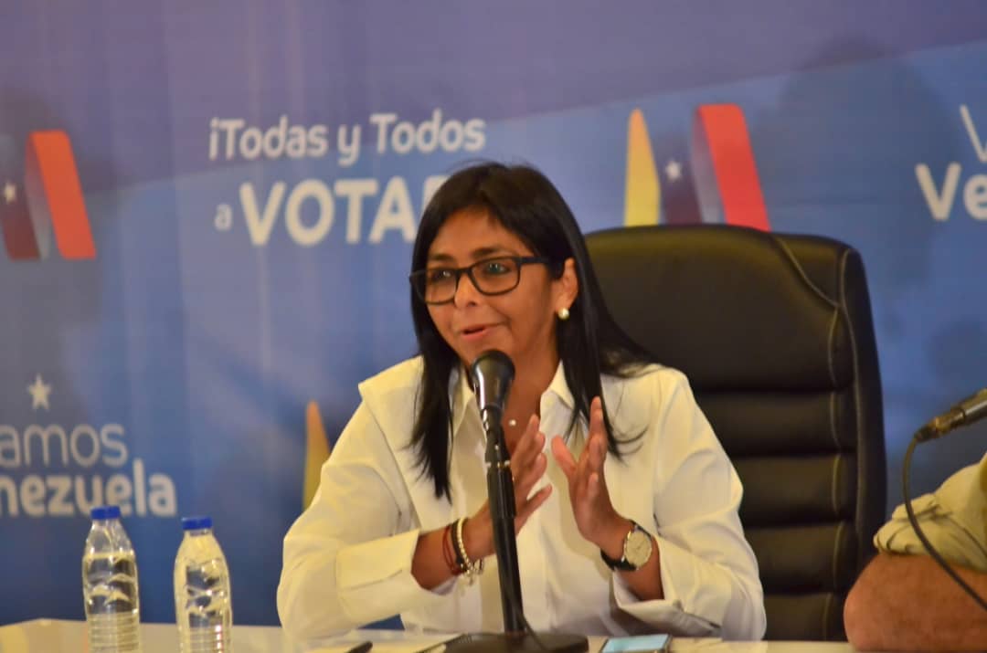 Delcy Rodríguez: «El mensaje a nivel internacional es que se respete la voluntad de nuestro pueblo»