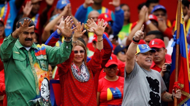 Diego Maradona celebró el triunfo de Nicolás Maduro