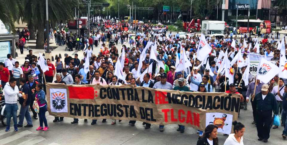 Organización sociales piden la suspensión inmediata de las negociaciones del TLCAN