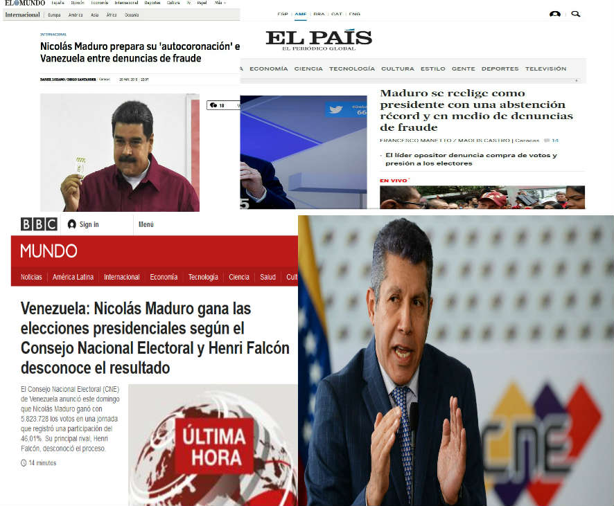 Portales en español de noticias reconocen victoria de Nicolás Maduro