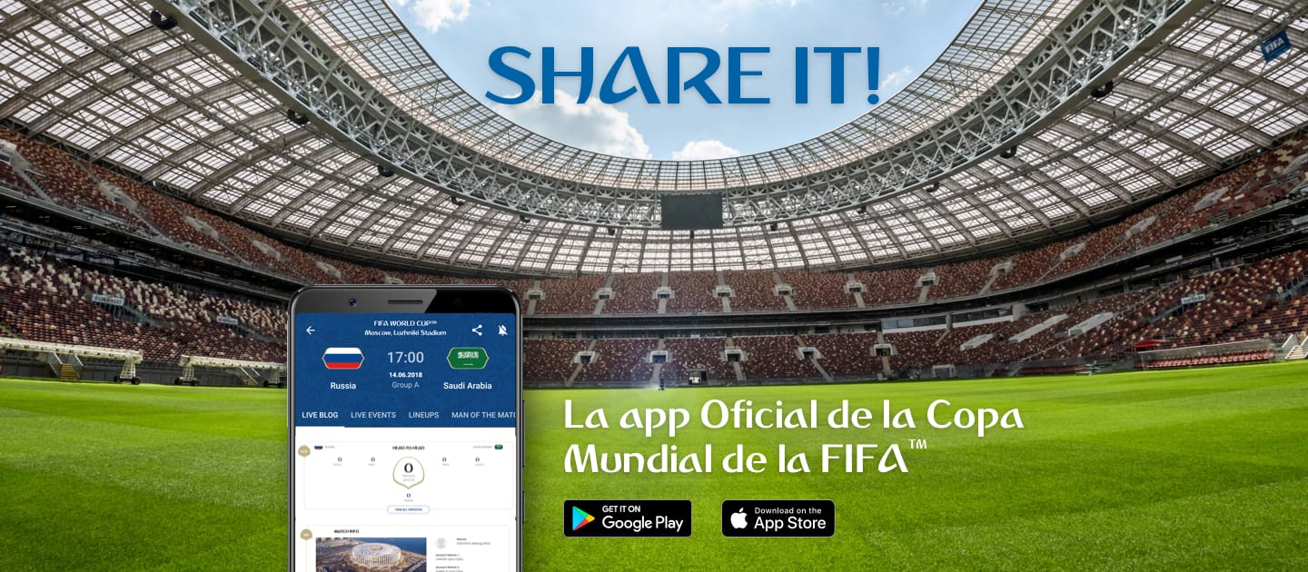 FIFA App te invita a disfrutar del Mundial Rusia 2018
