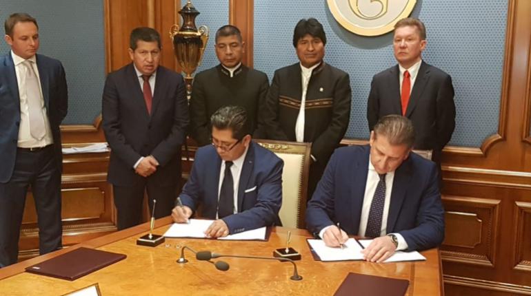 Bolivia y Gazprom firman acuerdo para inversión de $ 1.220 millones en campo Vitiacua