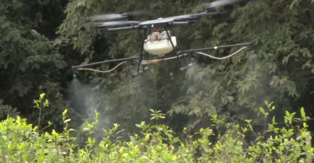 Drone para lanzar glifosato