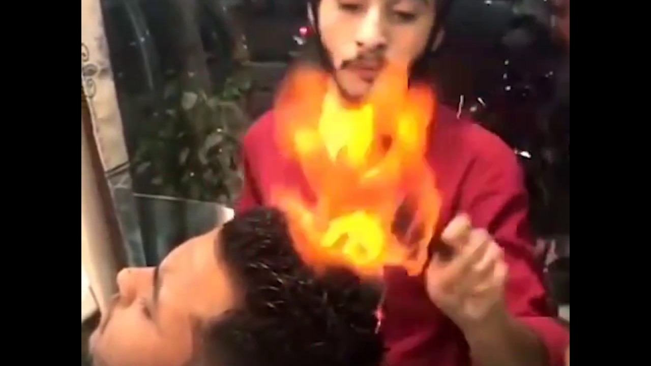 ¡Sorpréndete! Corte de cabello a fuego vivo (+VIDEO)