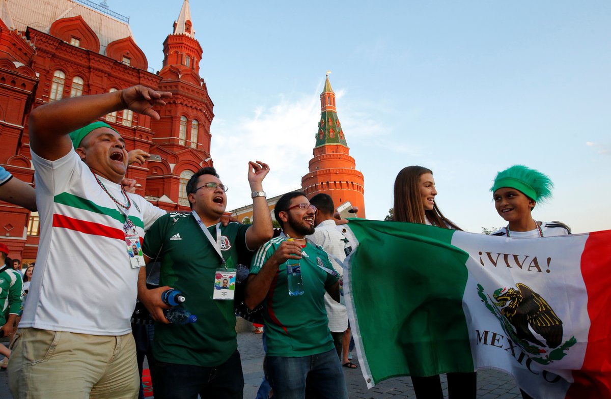 Mexicanos celebran victoria ante Alemania en el Mundial
