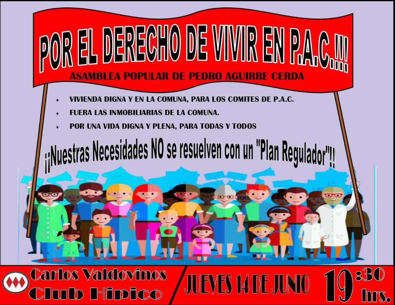 Vecinos y organizaciones de Pedro Aguirre Cerda convocan a marcha contra las inmobiliarias