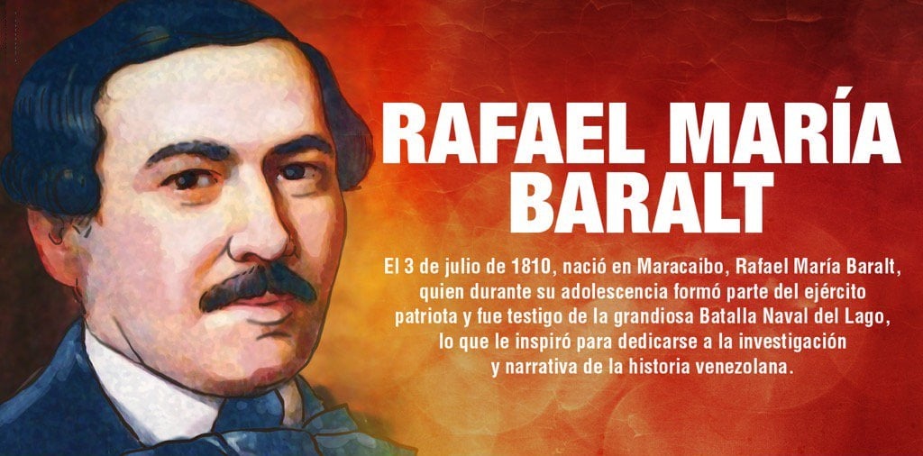 Hace 208 años nació el reconocido historiador y escritor venezolano Rafael María Baralt