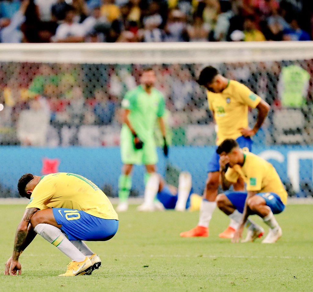 Brasil es derrotada por Bélgica en cuartos de final del Mundial