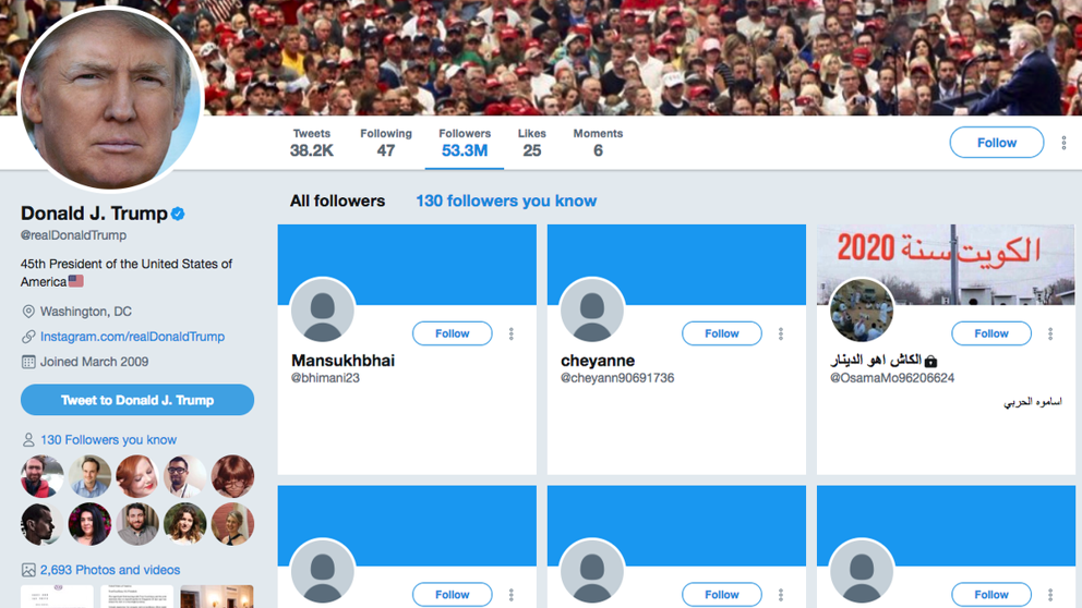 Purga de usuarios fantasmas hace perder a Trump 300 mil seguidores en Twitter
