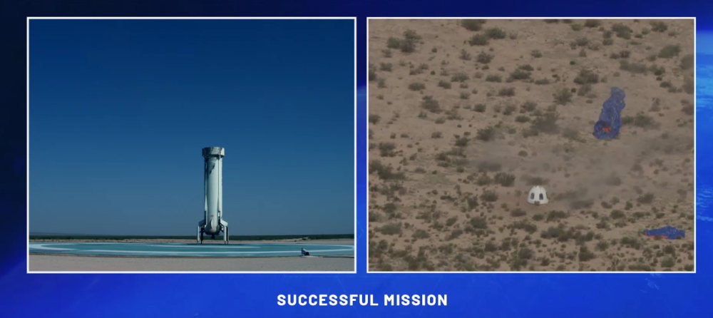 Noveno lanzamiento exitoso del cohete Blue Origin (+Video)