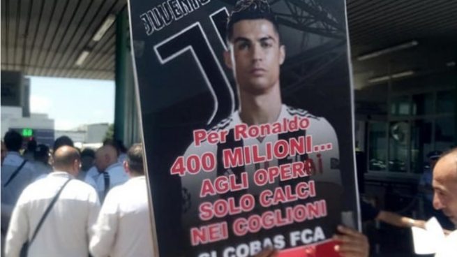 Trabajadores de la FIAT indignados por el fichaje de Cristiano en la Juventus