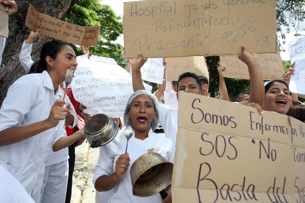 Trabajadores eléctricos venezolanos se suman al paro del sector salud