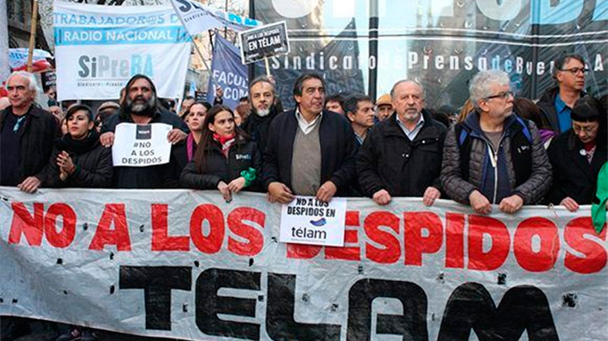 Trabajadores de Telam siguen luchando por reincorporación de despedidos