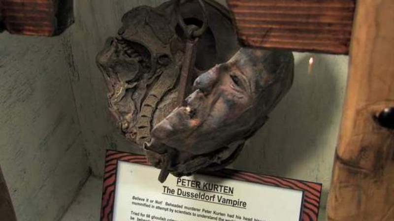 Se exhibe en Estados Unidos la cabeza momificada del “vampiro de Dusseldorf”