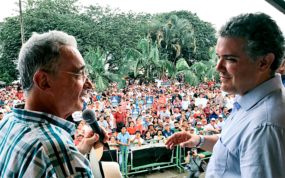 Álvaro Uribe e Iván Duque
