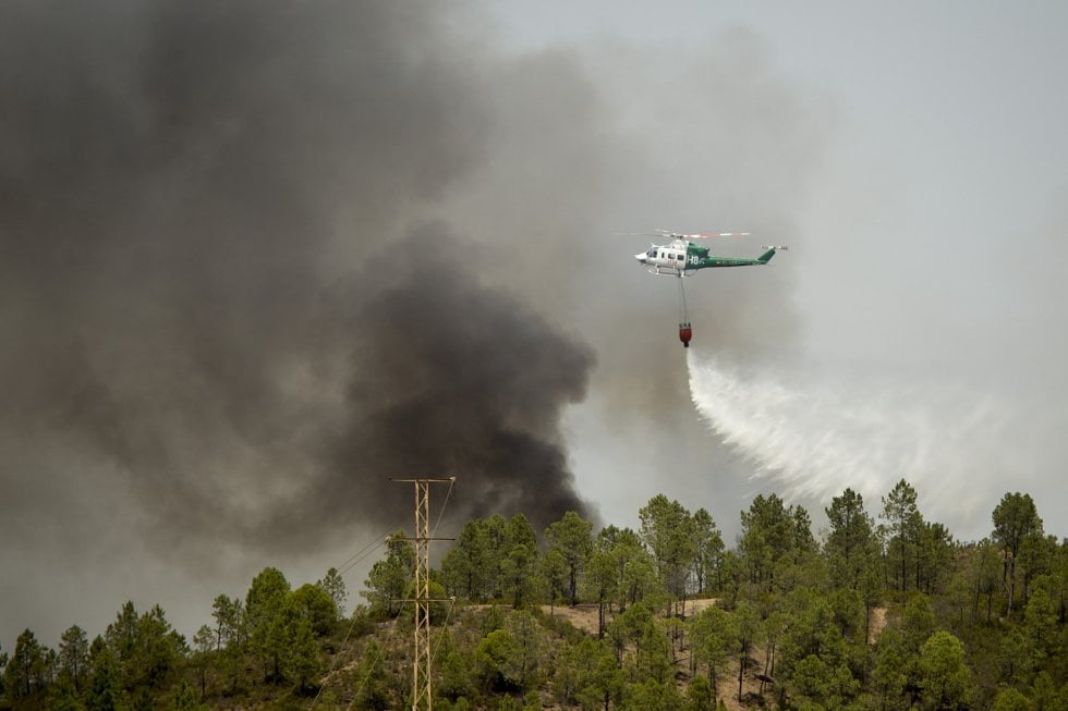 Logran estabilizar incendio que ha afectado más de 1.000 hectáreas en Nerva