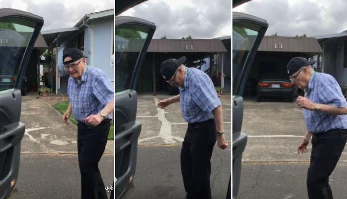 (Video) El “Kiki Challenge” de la tercera edad: Anciano de 93 años asombra a internautas