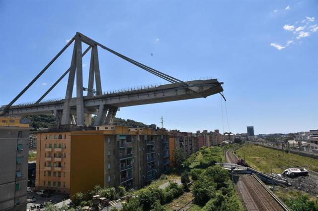 5 millones de euros serán destinados a solventar afectaciones por derrumbe del puente en Génova