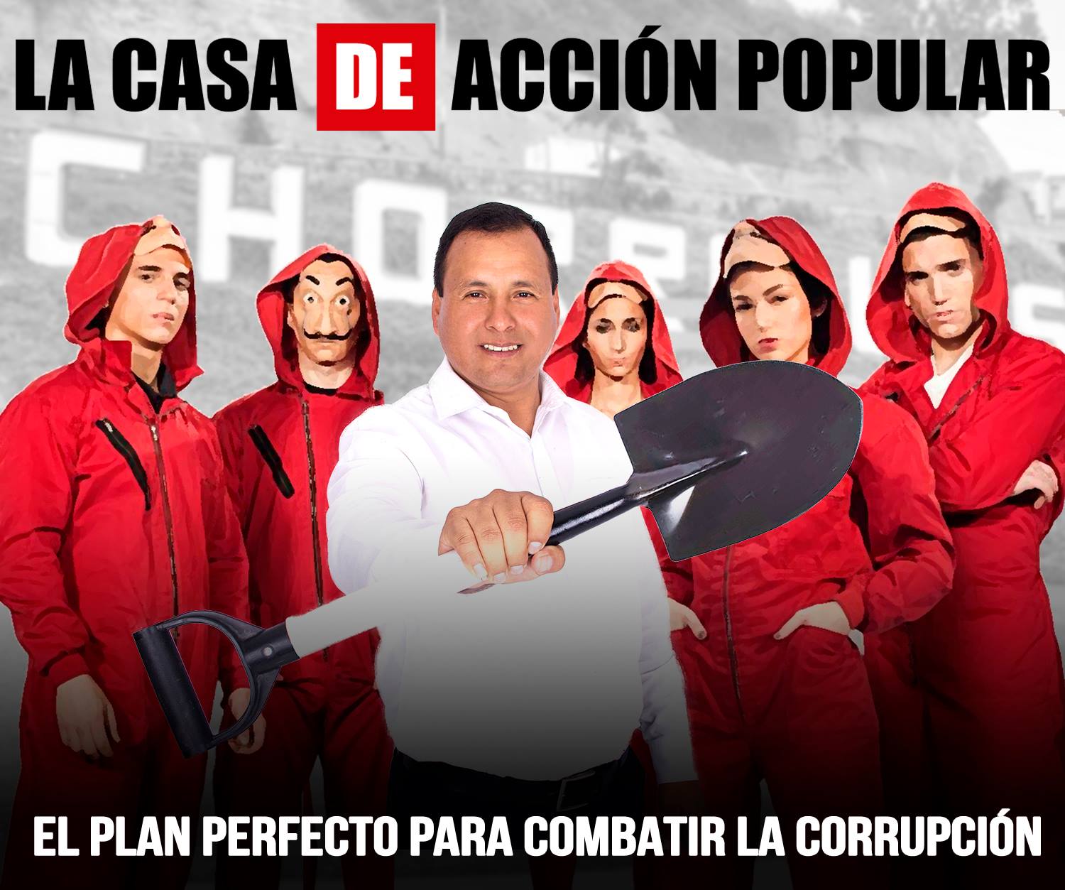 Candidato peruano aprovecha el fenómeno de ‘La Casa de Papel’ en su campaña