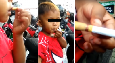 (Video) ¡Indignante! Madre confiesa que deja fumar a su hijo de dos años para que la deje dormir