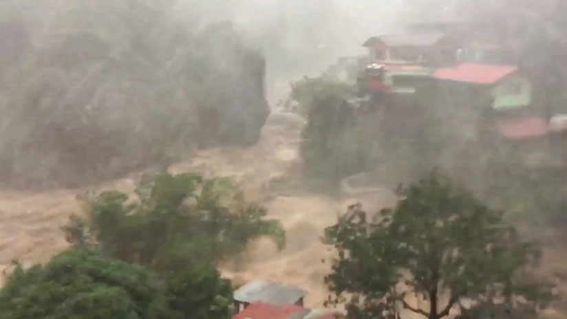 (Vídeo) Boda en Filipinas se volvió una pesadilla con llegada de tornado antes de tifón Mangkhut