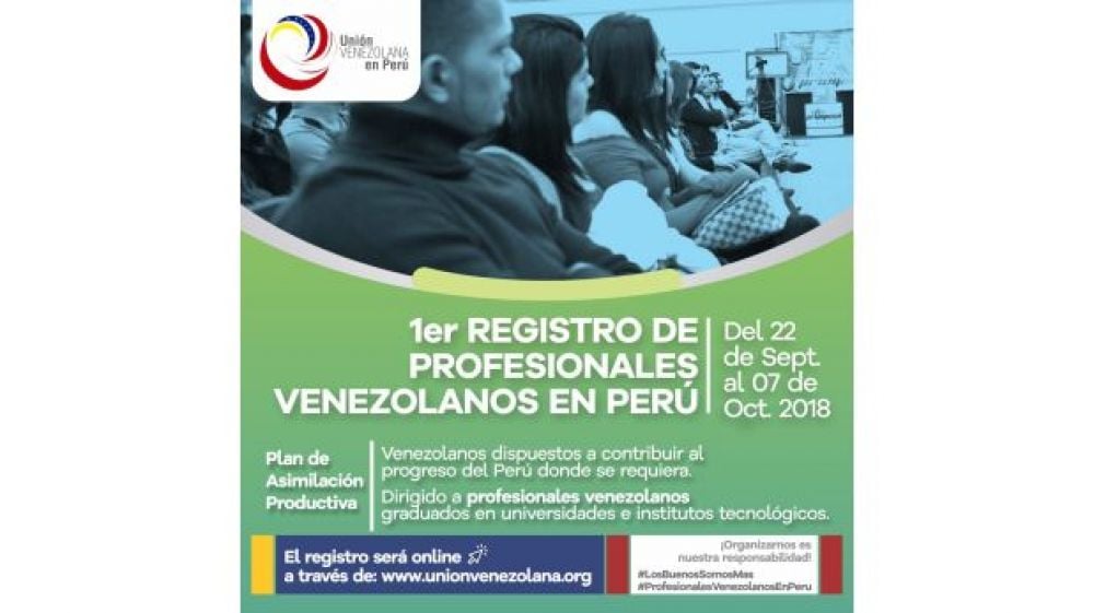 ONG censa a venezolanos profesionales en Perú