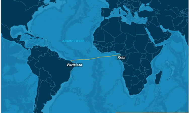 Suramérica y África conectadas por un cable submarino de fibra óptica