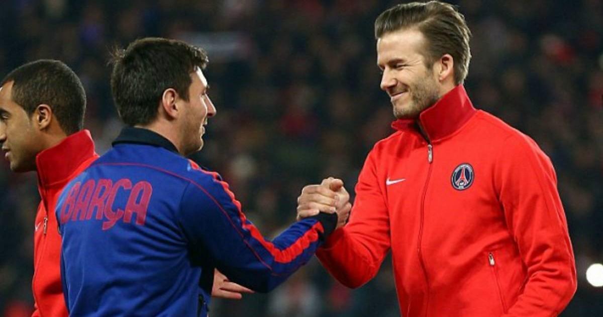 David Beckham con Messi