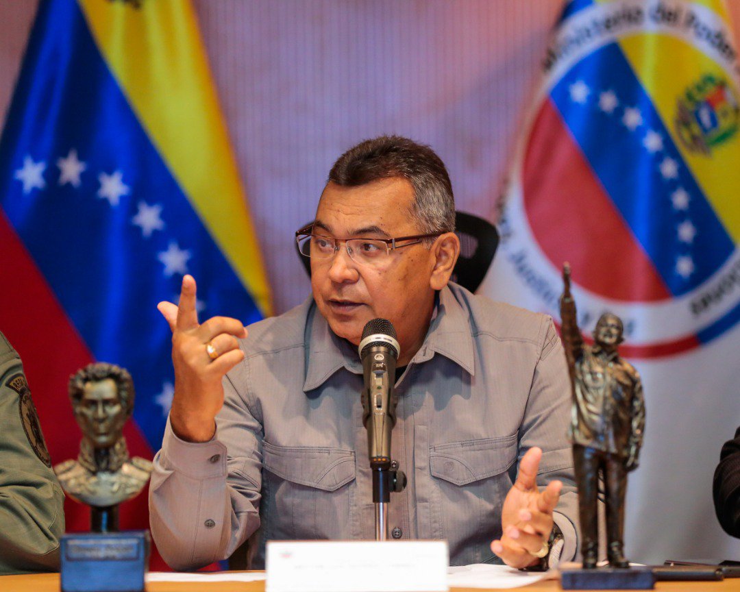 Ministro venezolano asegura que criminalidad descendió 27,7% en el país suramericano