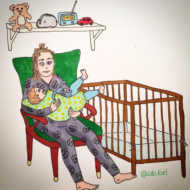 Las 12 caricaturas que reflejan la maternidad