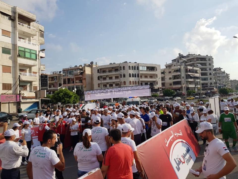 Sirios corren «Marartón por la Paz» en varias ciudades