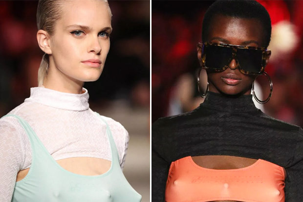 (Fotos) Al estilo de Total Recall: Modelos con «tres senos» aparecen en la Semana de la Moda de Milán