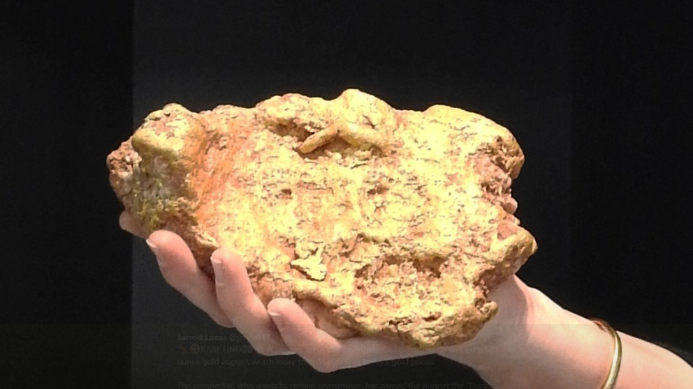 Un jubilado consigue una roca con más de dos kilos de oro