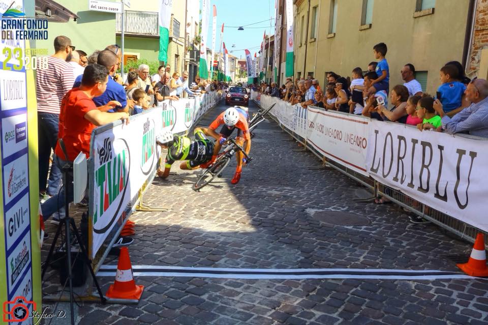 caída en sprint final