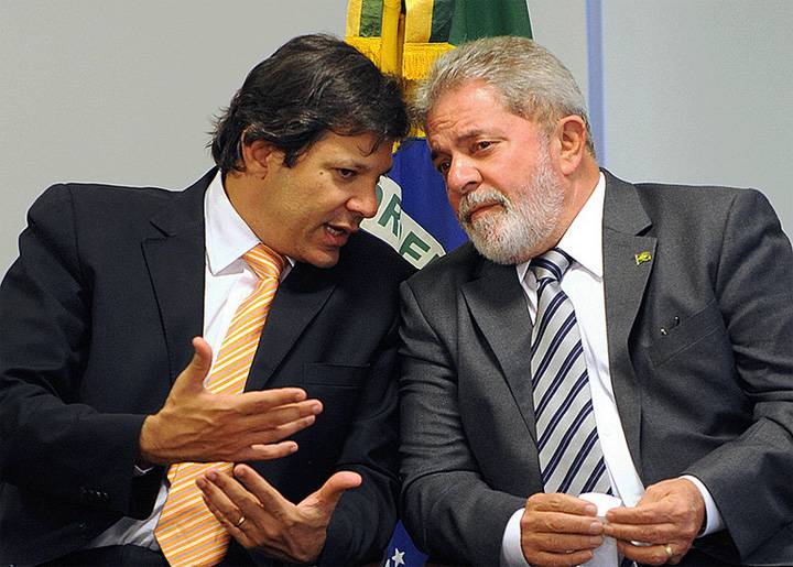 Lula Da Silva y Fernando Haddad