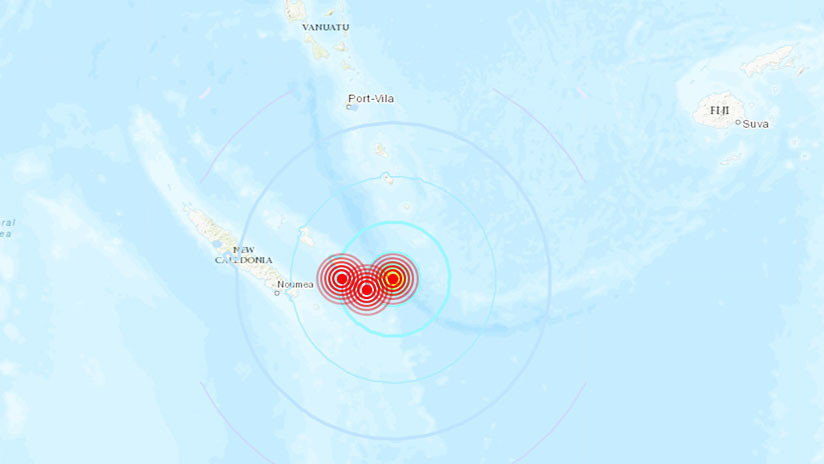 Registran fuertes terremotos en las costas de Nueva Caledonia