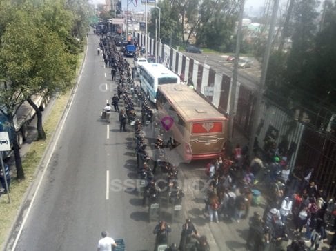 Campesinos bloquearon por horas una avenida en Ciudad de México