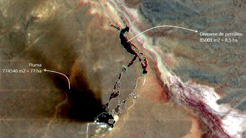(Fotos y Video) Derrame de petróleo en la zona de Vaca Muerta en Argentina