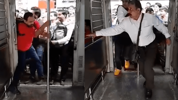 (+Vídeo) De película: joven es capturada en el aire tras caerse de un tren