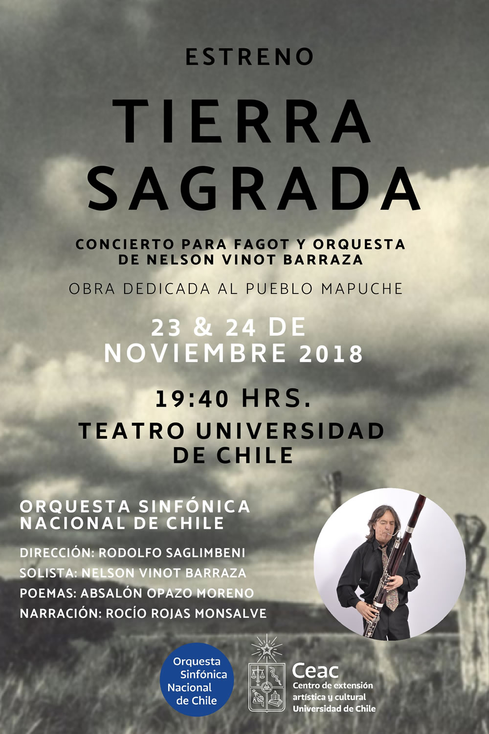 Orquesta Sinfónica Nacional estrena “Tierra Sagrada”, obra dedicada al pueblo Mapuche