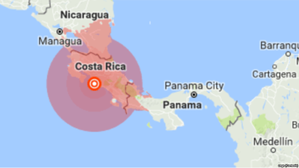 Sismo de magnitud 4,9 sacudió Costa Rica